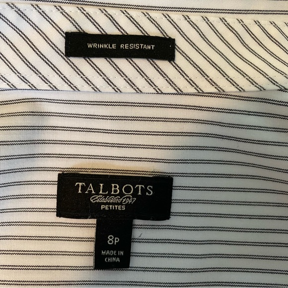 3 for $15! Talbots ladies no iron blouse. 3/4 length sleeves .8P - Picture 4 of 7